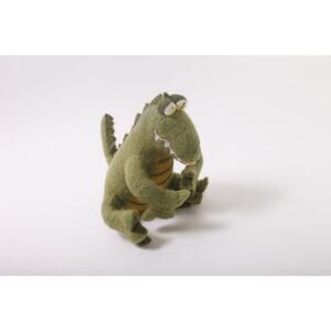 Felt Sitting Alligator, Crocodile, Handmade, Green, Decorative, ~ 260128-WH 931